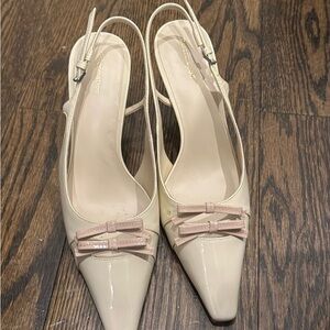 Elegant Beige Slingback Heels